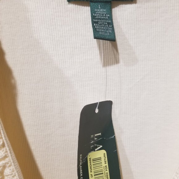 RALPH LAUREN  Lace wrap tank top NWT size L - Picture 4 of 5